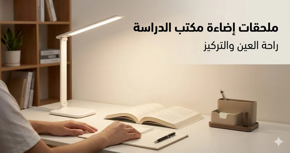 ملحقات إضاءة مكتب الدراسة موضوعة للقراءة والكتابة وراحة العين والعمل بتركيز