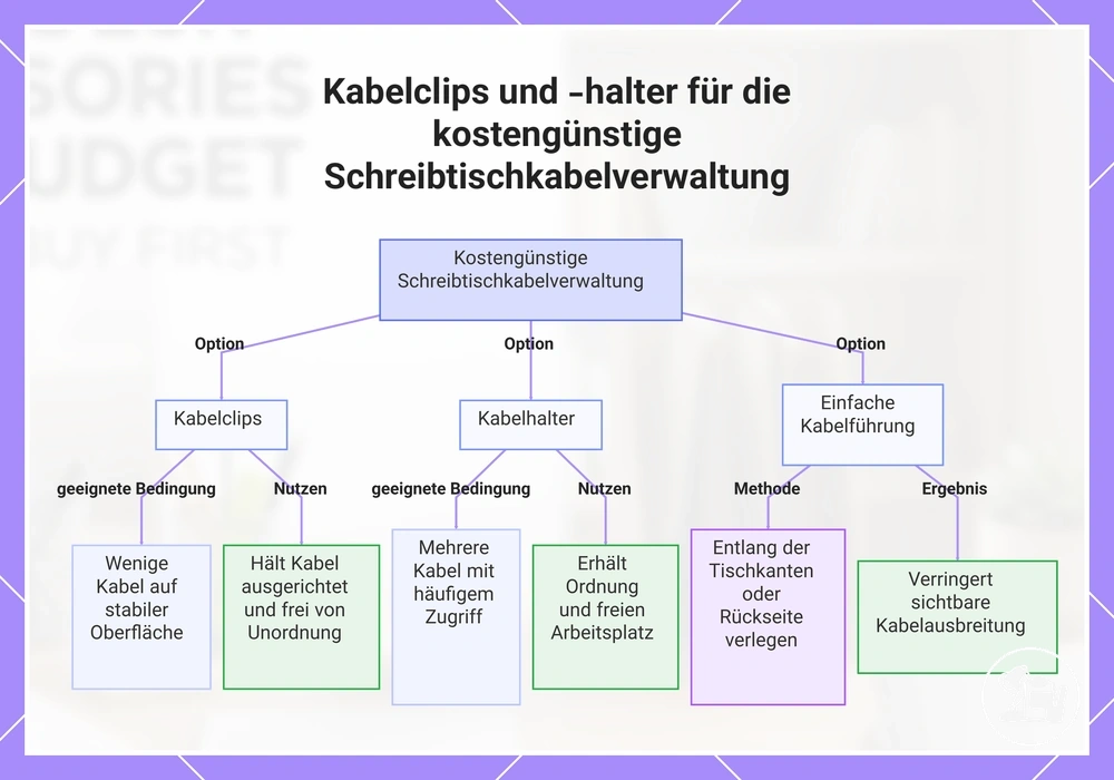Kabelclips und -halter für die kostengünstige Schreibtischkabelverwaltung