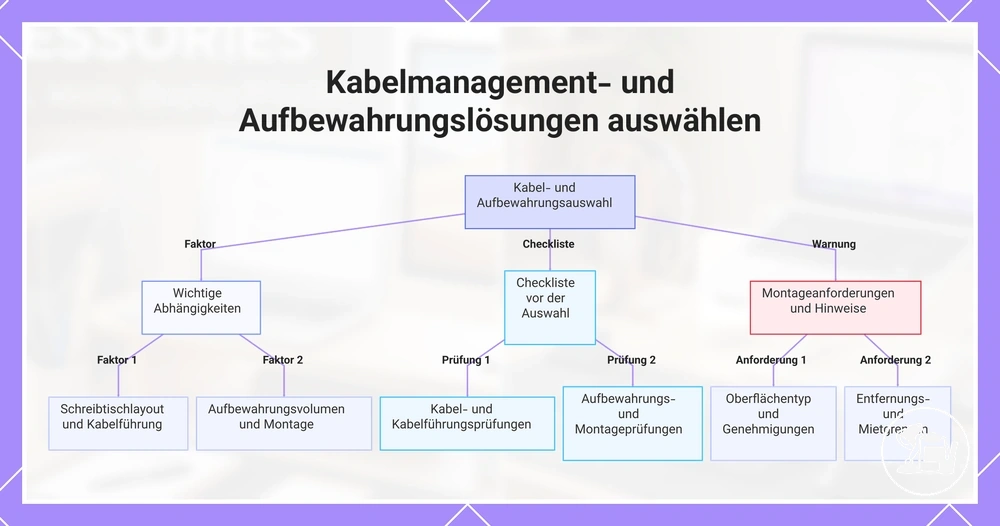 Kabelmanagement- und Aufbewahrungslösungen auswählen