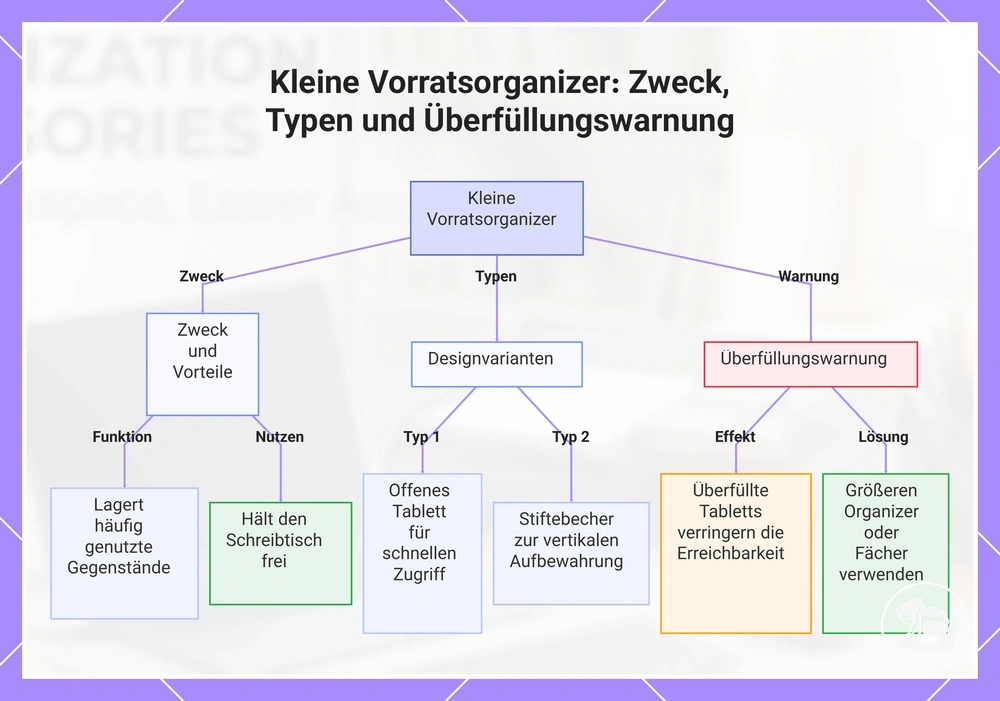 Kleine Vorratsorganizer: Zweck, Typen und Überfüllungswarnung