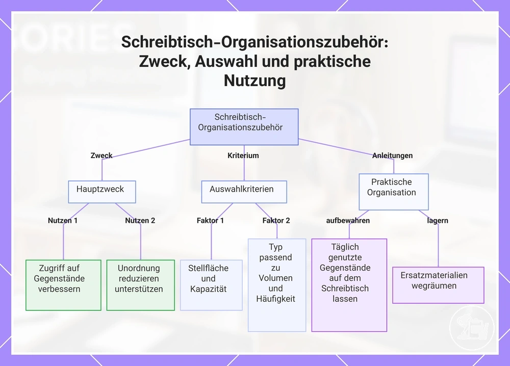 Schreibtisch-Organisationszubehör: Zweck, Auswahl und praktische Nutzung