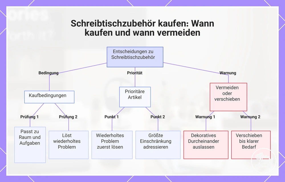 Schreibtischzubehör kaufen: Wann kaufen und wann vermeiden