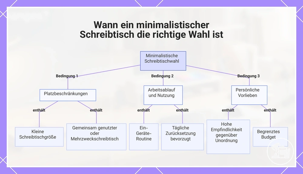 Wann ein minimalistischer Schreibtisch die richtige Wahl ist