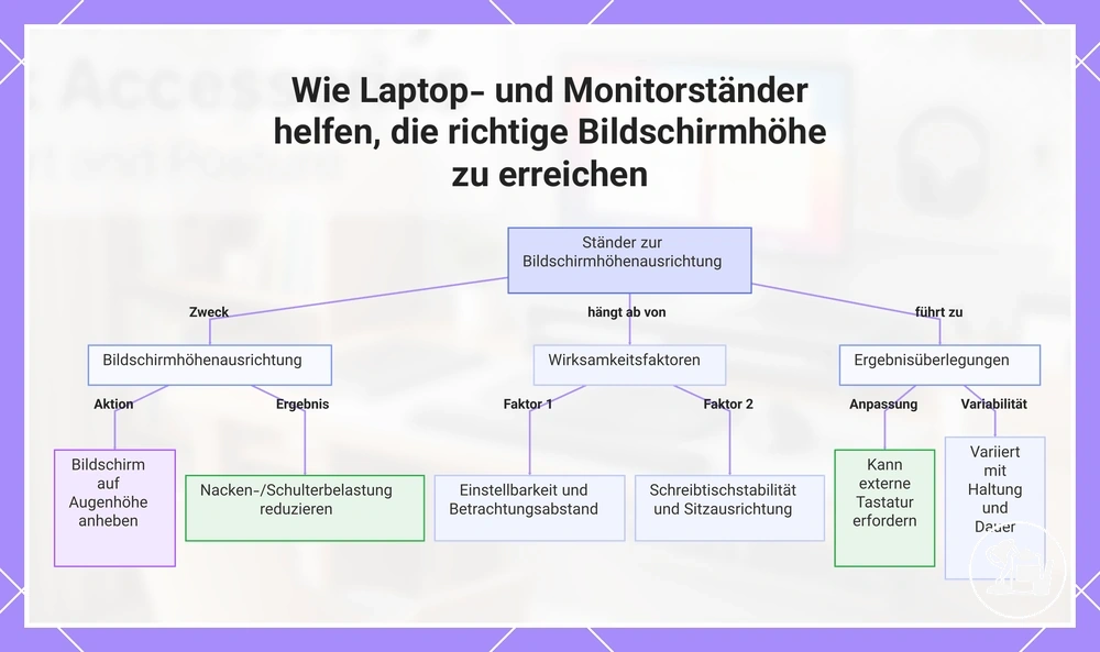 Wie Laptop- und Monitorständer helfen, die richtige Bildschirmhöhe zu erreichen