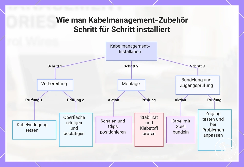 Wie man Kabelmanagement-Zubehör Schritt für Schritt installiert