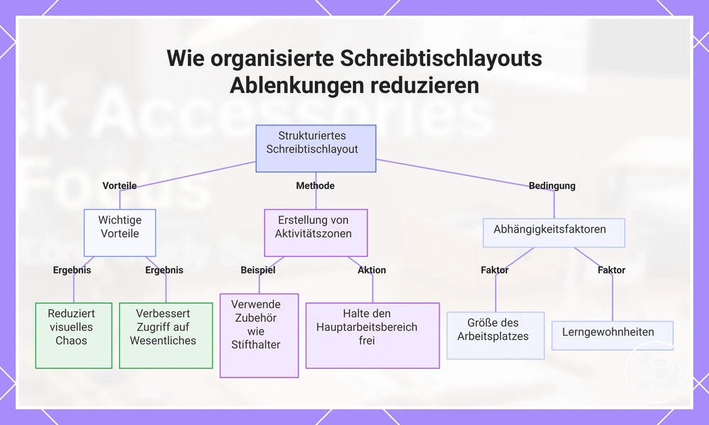 Wie organisierte Schreibtischlayouts Ablenkungen reduzieren