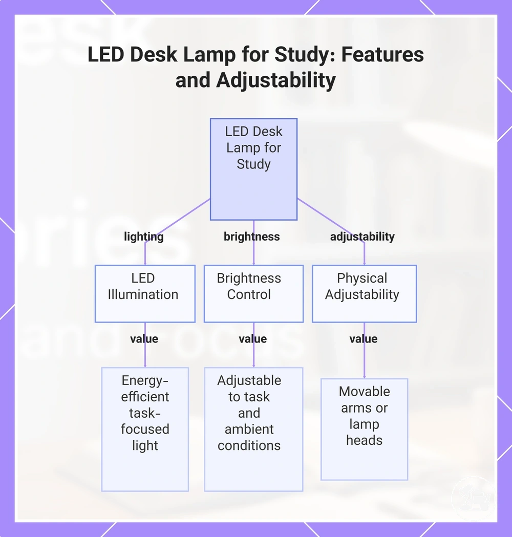 LED Desk Lamp for Study: Features and Adjustability