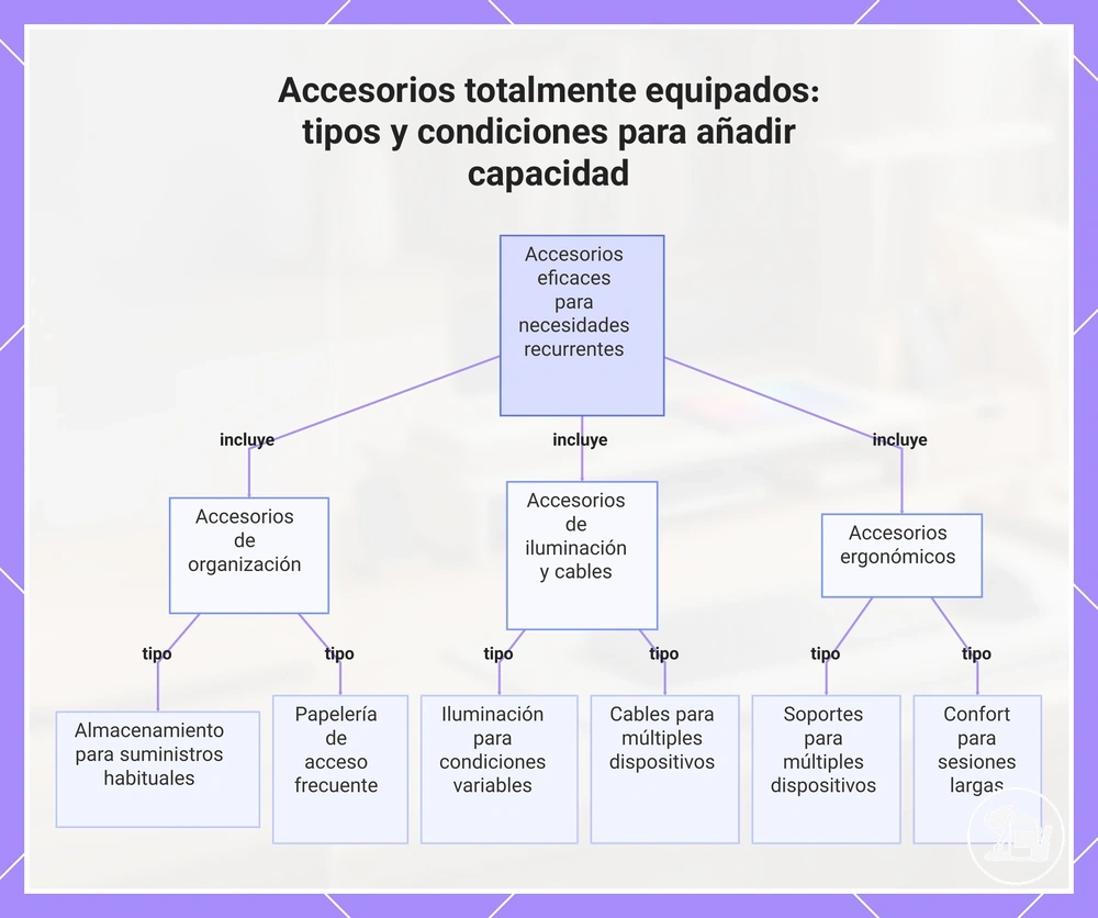 Accesorios totalmente equipados: tipos y condiciones para añadir capacidad
