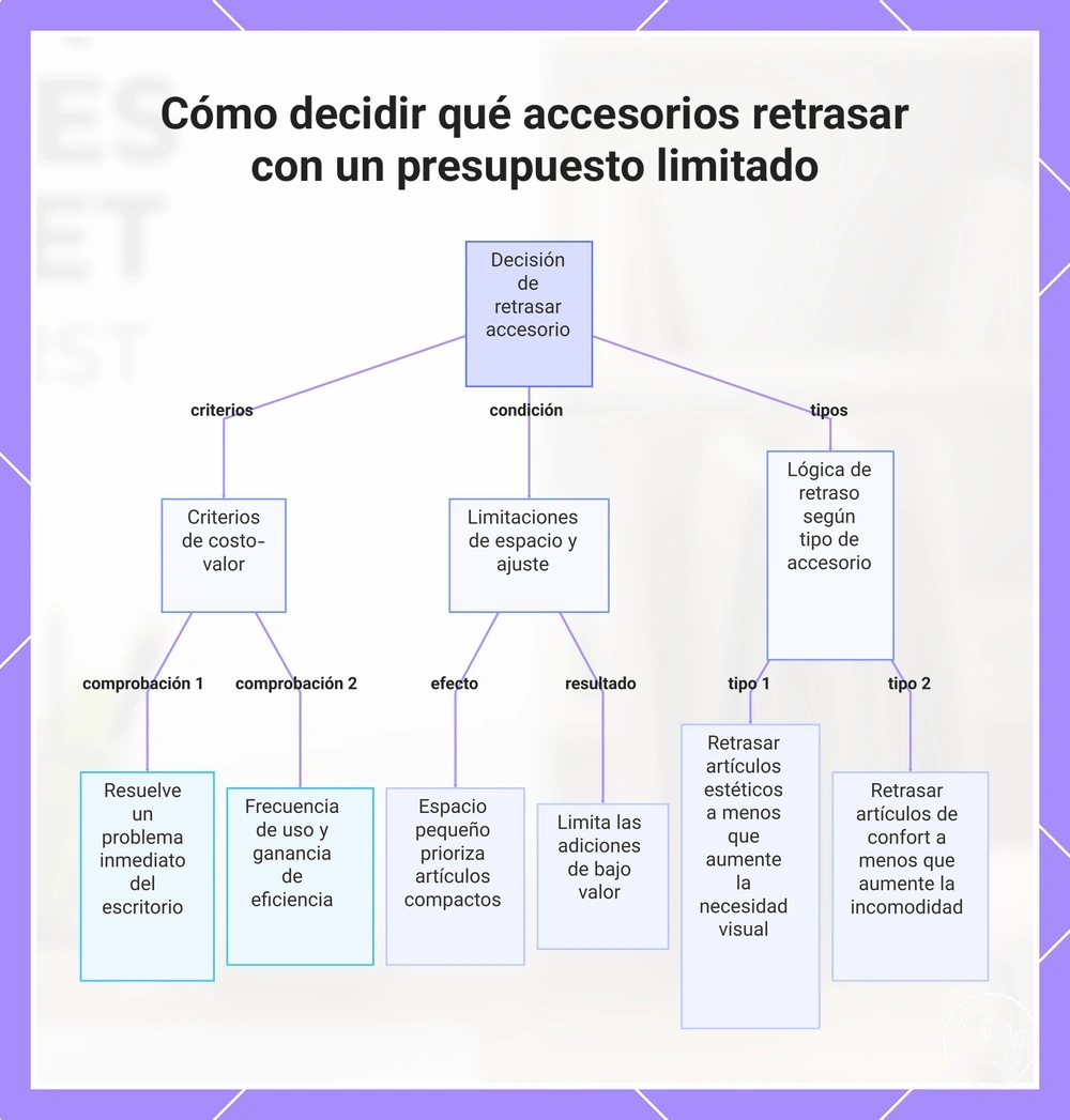 Cómo decidir qué accesorios retrasar con un presupuesto limitado