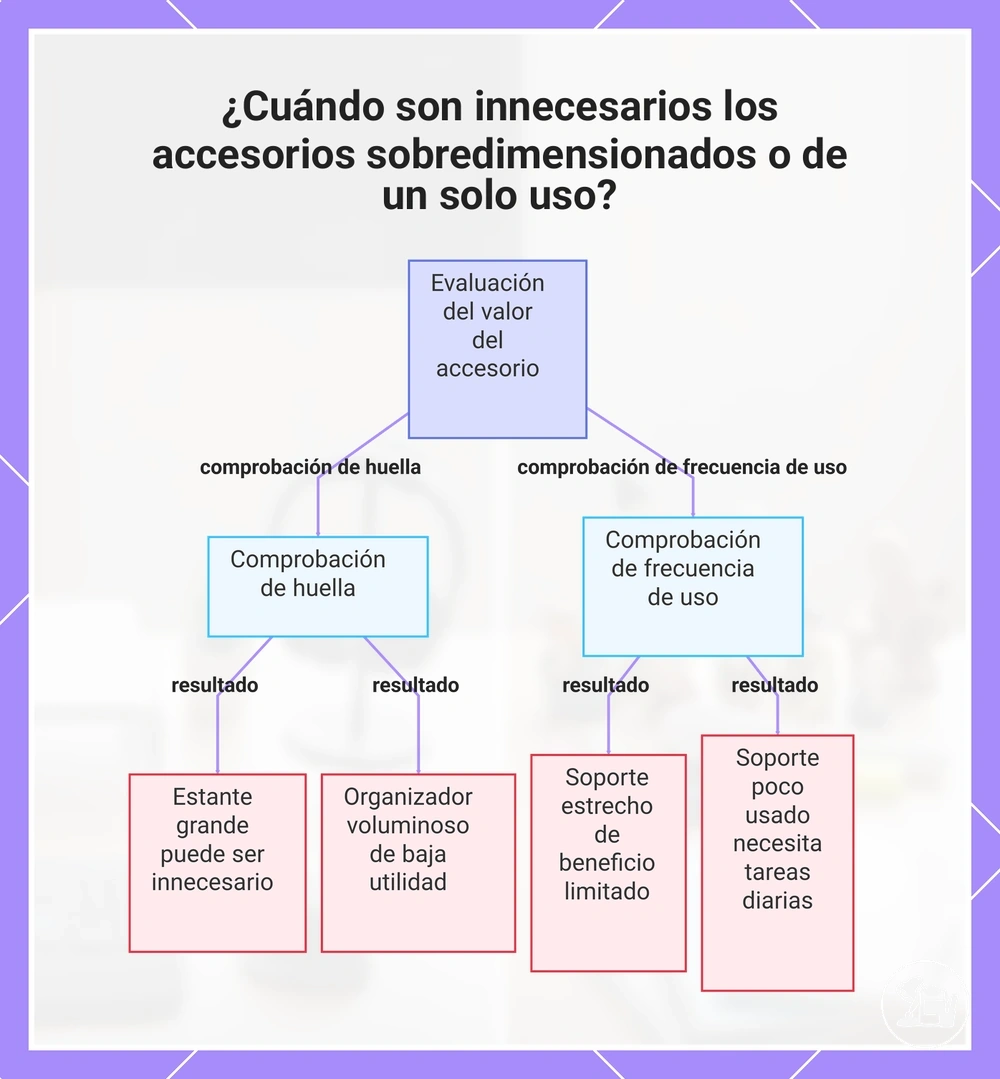 ¿Cuándo son innecesarios los accesorios sobredimensionados o de un solo uso?