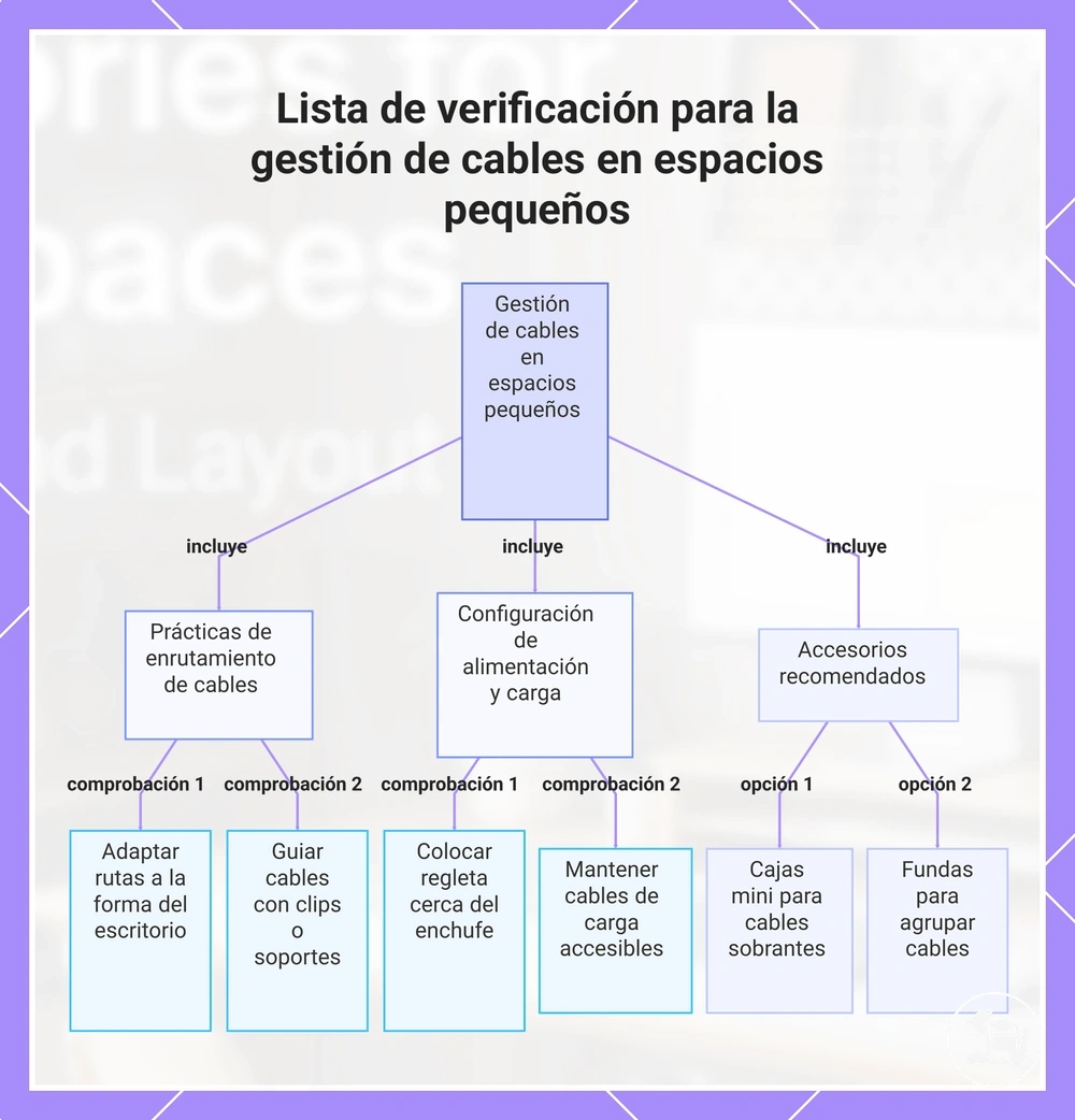 Lista de verificación para la gestión de cables en espacios pequeños