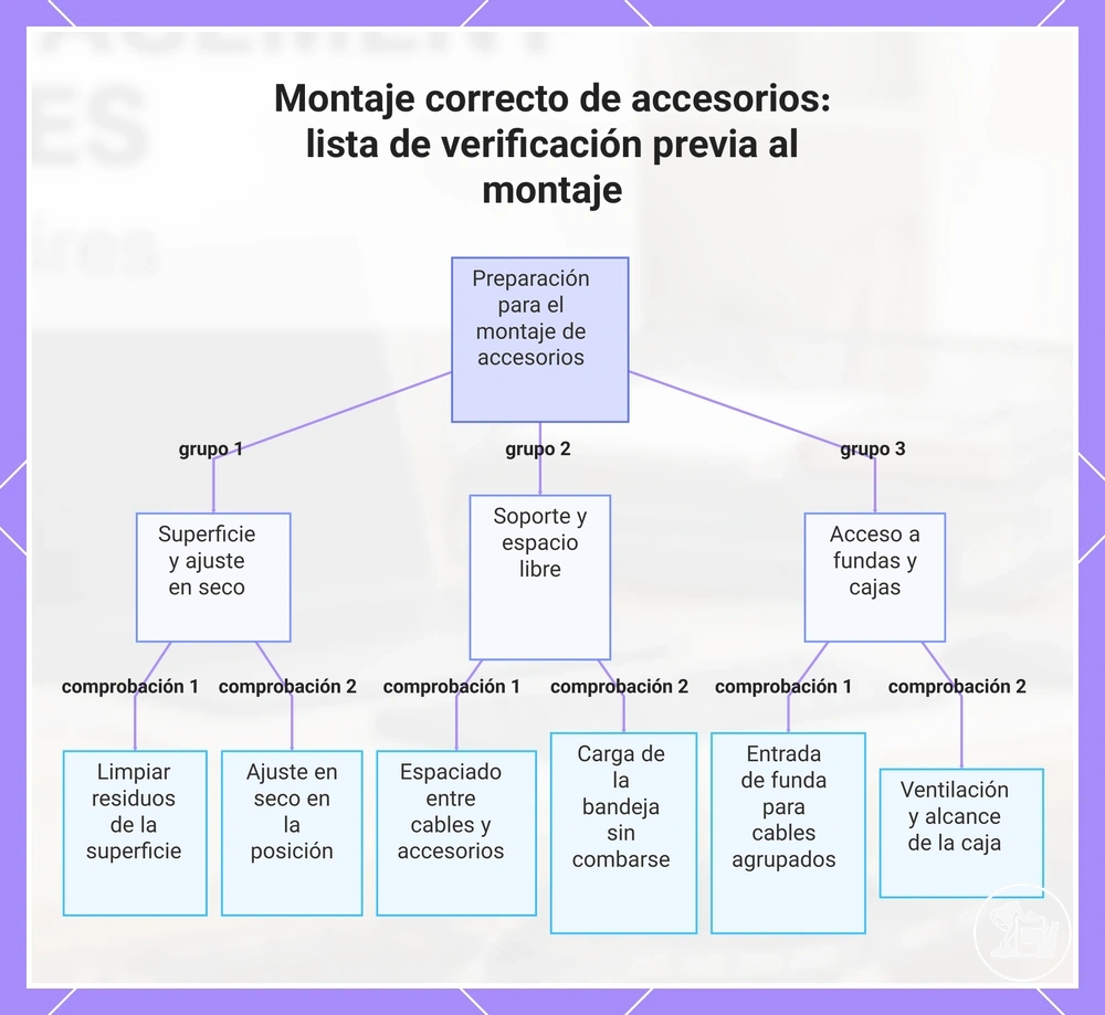Montaje correcto de accesorios: lista de verificación previa al montaje