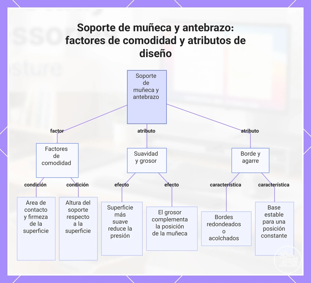 Soporte de muñeca y antebrazo: factores de comodidad y atributos de diseño