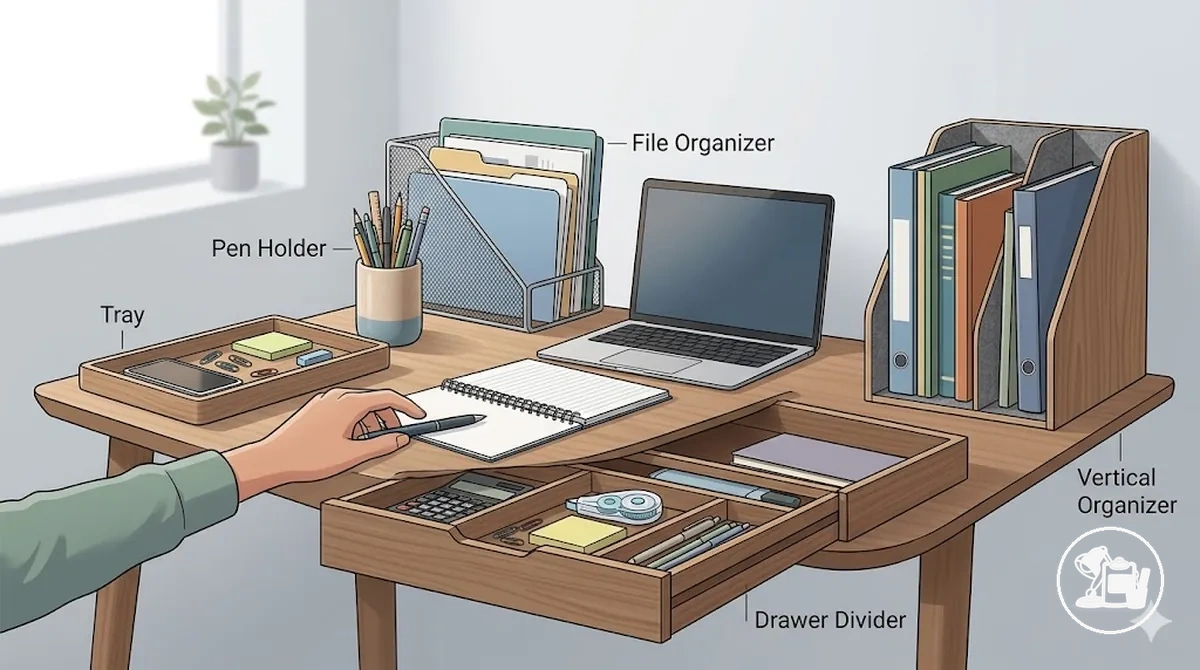 Ce que comprennent accessoires organisation bureau etude