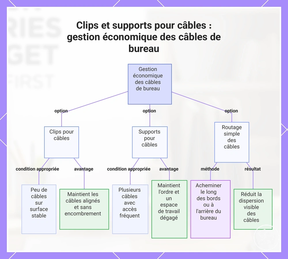 Clips et supports pour câbles : gestion économique des câbles de bureau