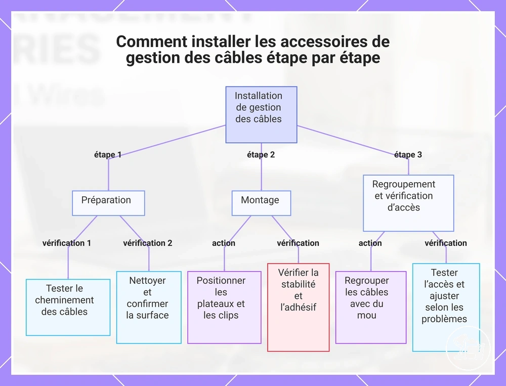 Comment installer les accessoires de gestion des câbles étape par étape