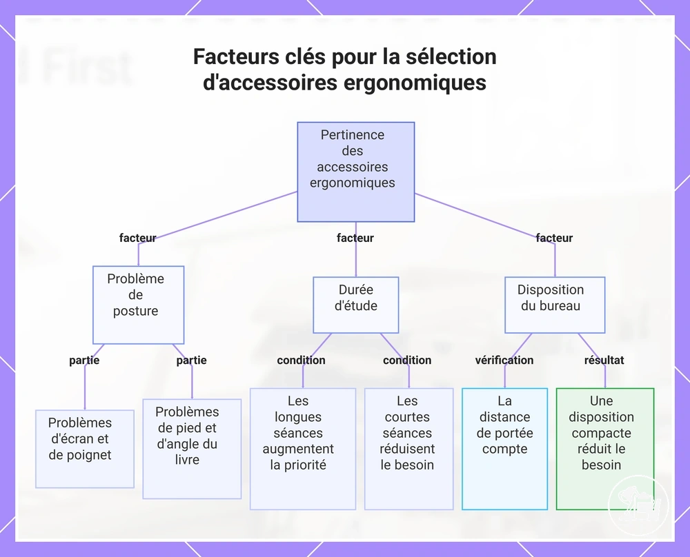 Facteurs clés pour la sélection d'accessoires ergonomiques