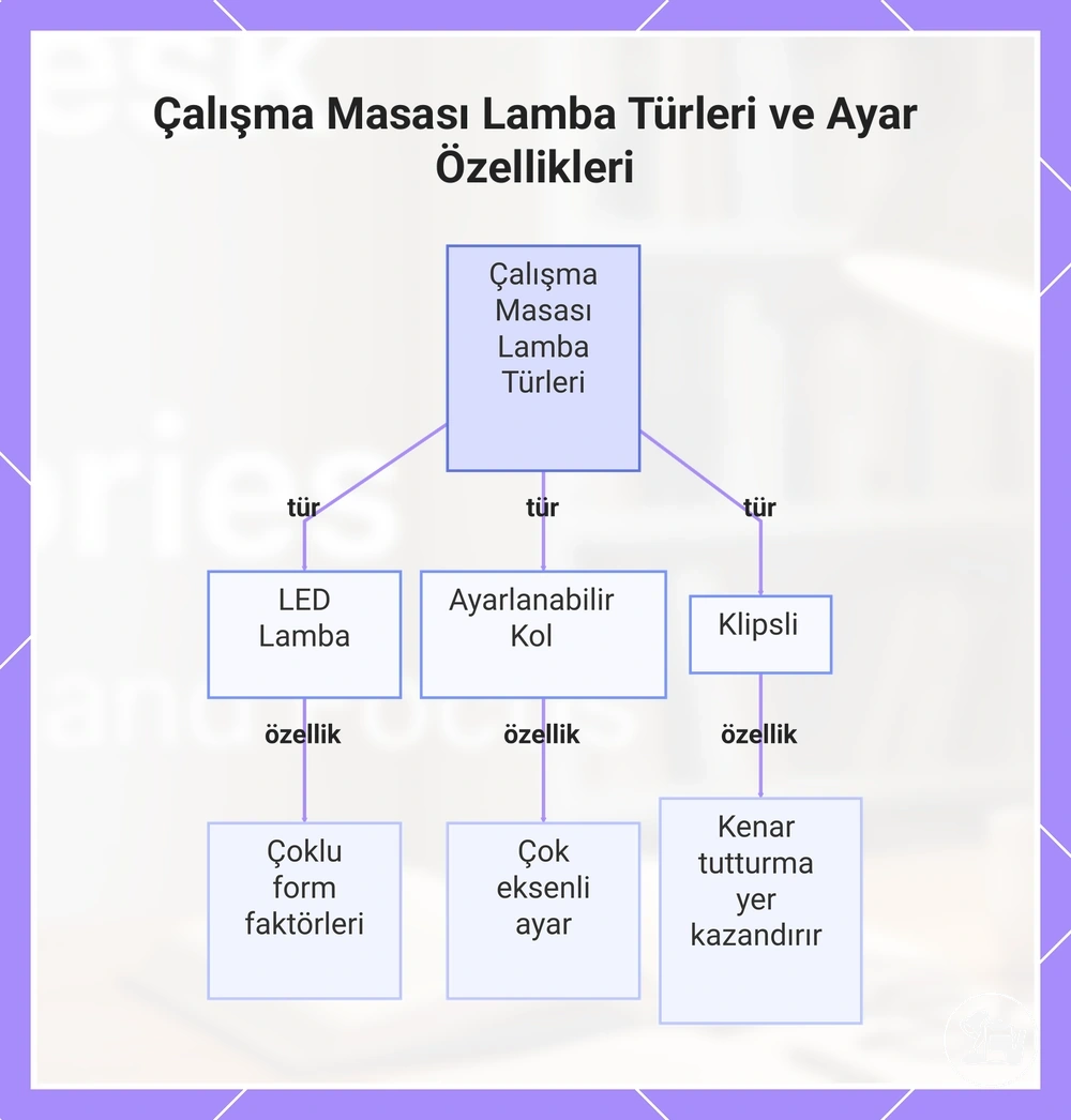 Çalışma Masası Lamba Türleri ve Ayar Özellikleri