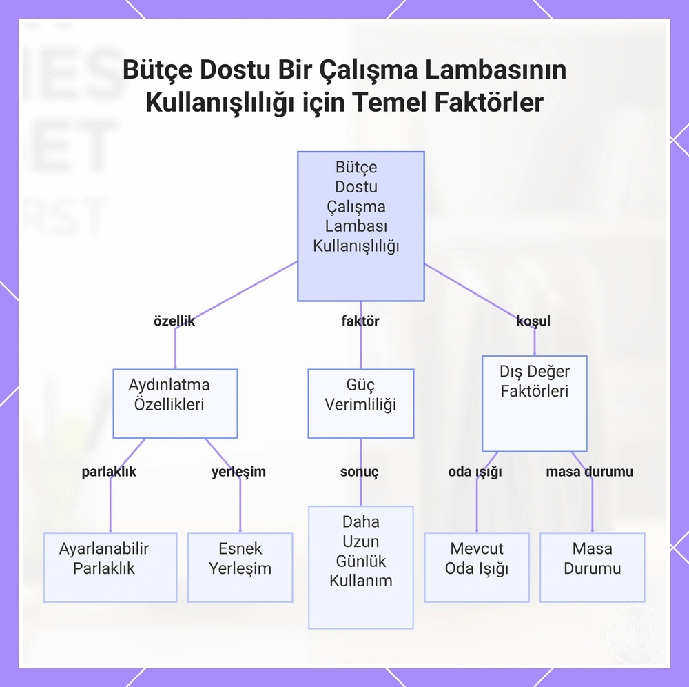 Bütçe Dostu Bir Çalışma Lambasının Kullanışlılığı için Temel Faktörler