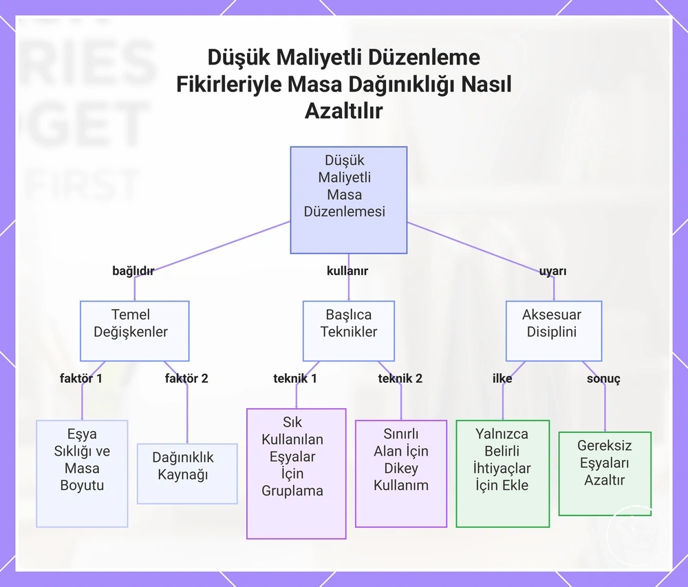 Düşük Maliyetli Düzenleme Fikirleriyle Masa Dağınıklığı Nasıl Azaltılır