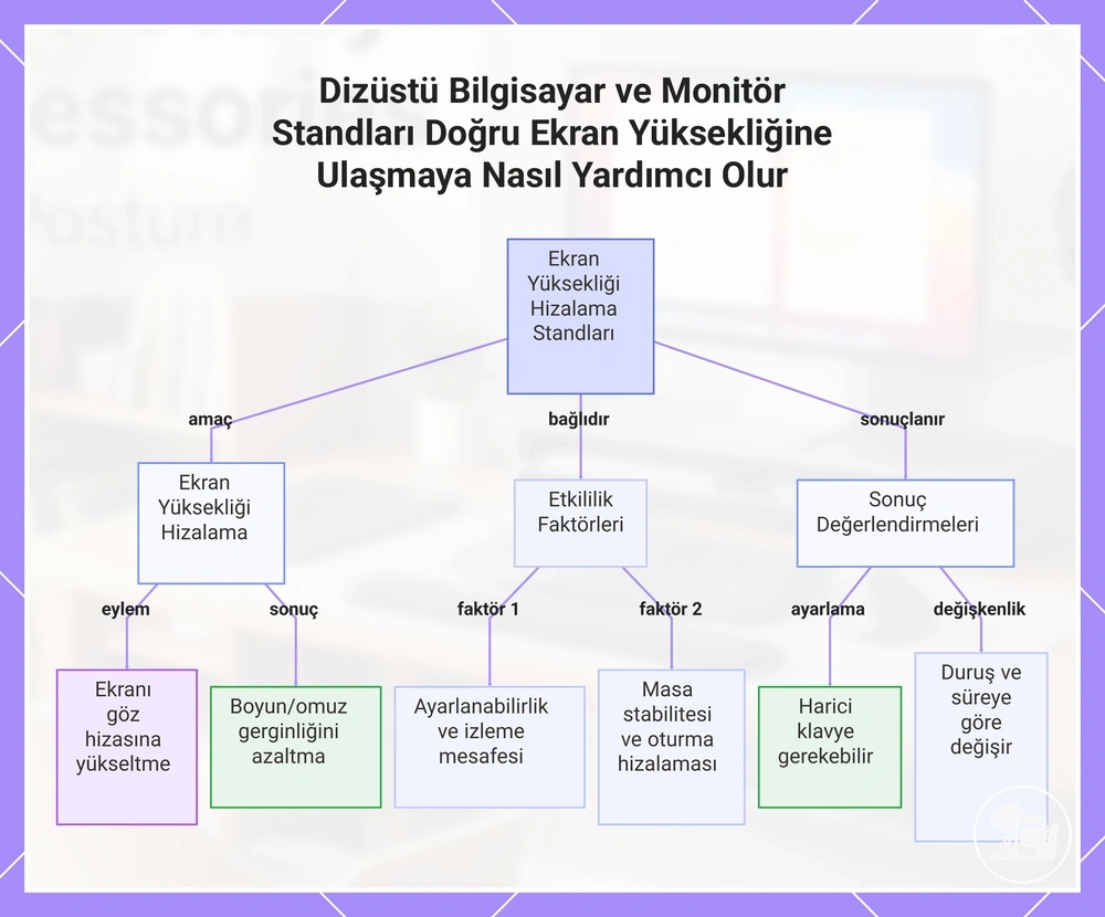 Dizüstü Bilgisayar ve Monitör Standları Doğru Ekran Yüksekliğine Ulaşmaya Nasıl Yardımcı Olur