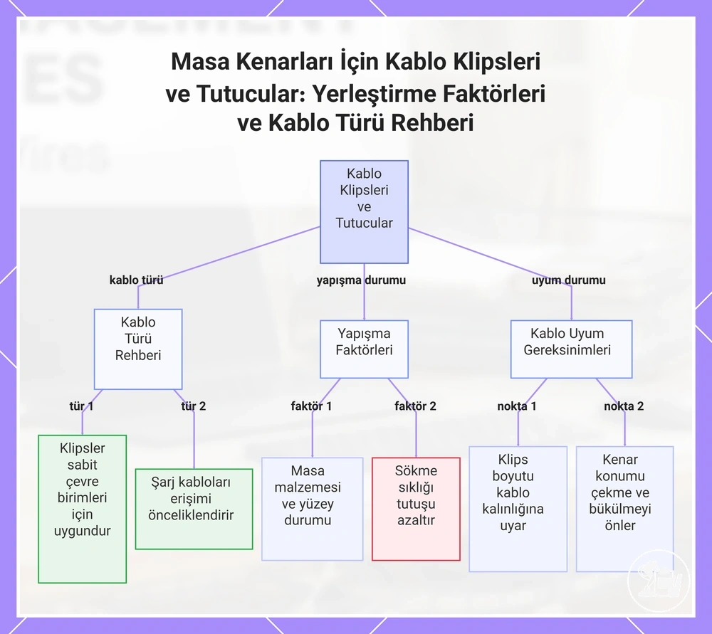 Masa Kenarları İçin Kablo Klipsleri ve Tutucular: Yerleştirme Faktörleri ve Kablo Türü Rehberi